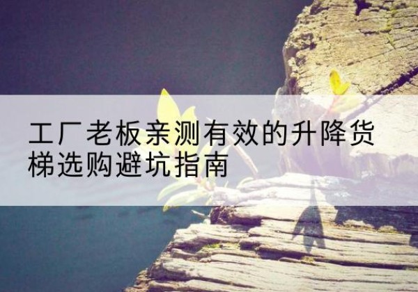岷县升降货梯怎么选-工厂老板亲测有效的升降货梯选购避坑指南